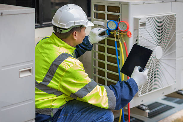 Professional Air Duct Cleaning technician working in Danville, CA